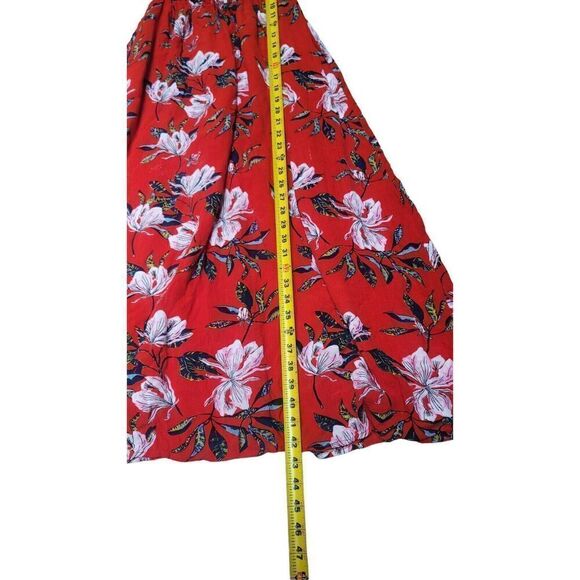 SIM & SAM Women's Floral Strapless Red Maxi Lined Small - Picture 7 of 7